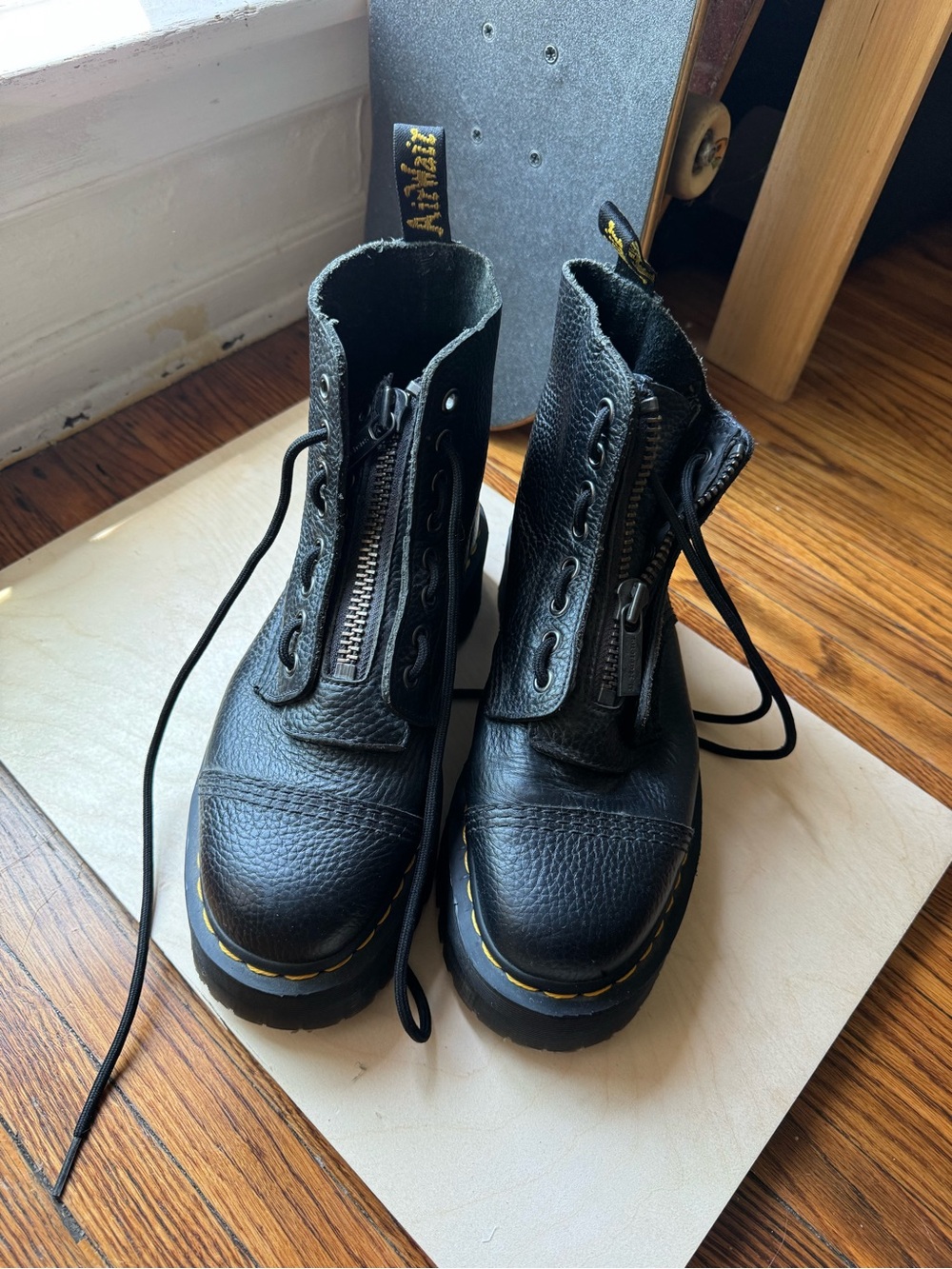 Dr. Martens SINCLAIR milled nappa leather platform boots